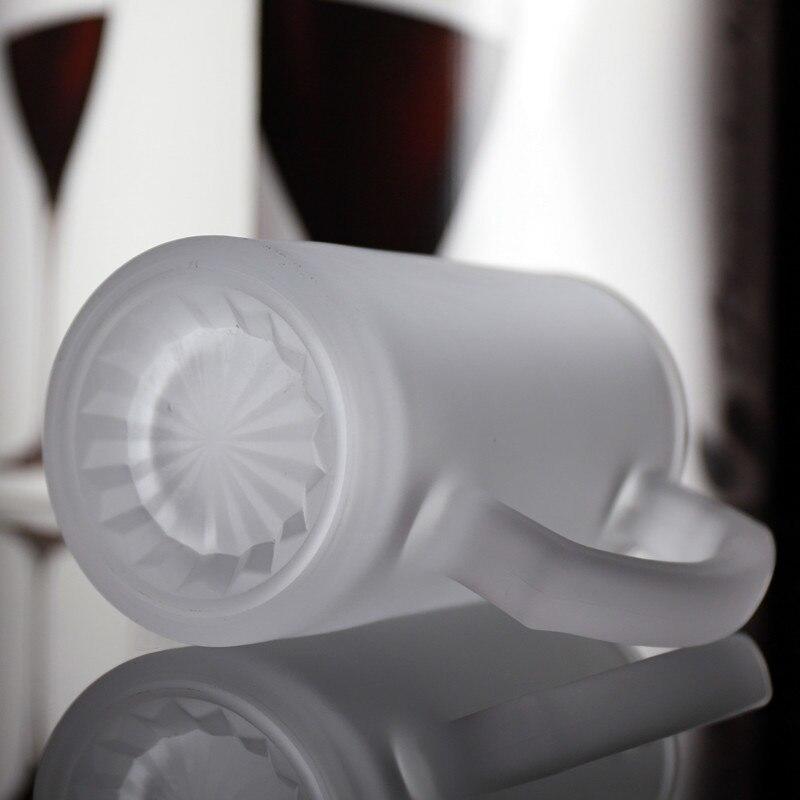 Ice Cup Huge Capacity Grinding Handle Glass Heat Resistant And Beautiful Wine Beer Mug
