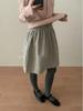 Highly Recommended! Women's Retro Woolen A-line Skirt - Autumn/Winter Korean Minimalist Pleated Slimming Mid-length Skirt