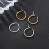 Twisted Wire Round Stainless Steel Earrings Trend Simple Personality Women's 316 Titanium Steel Ear Buckle Ear