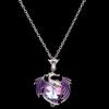 Exquisite  Color Dragon Pendant Necklace For Women Blue Purple Dragon Necklace Cute Dragon Party Jewelry Gift