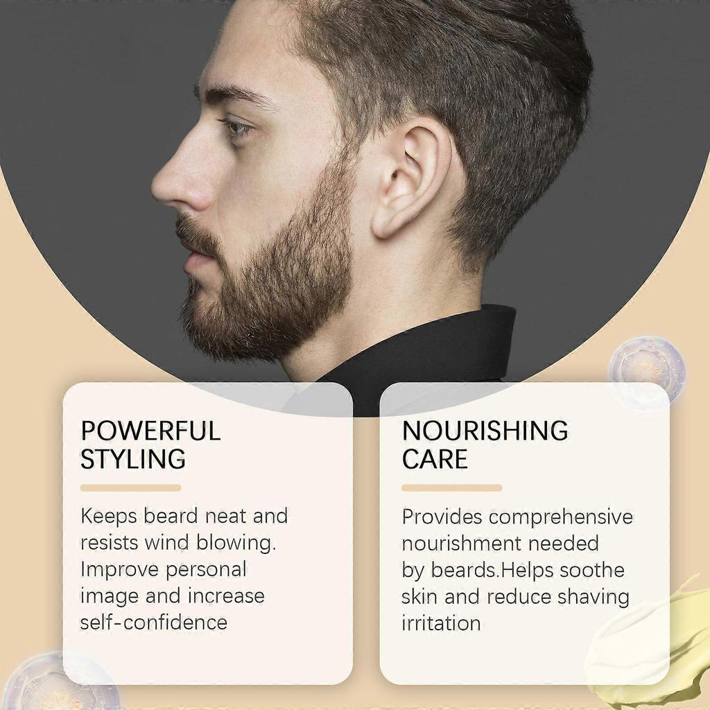 Gentle Nourishing Soft Beard Balm, Men's Beard Care, Fragrance, Shine, Style ,50g