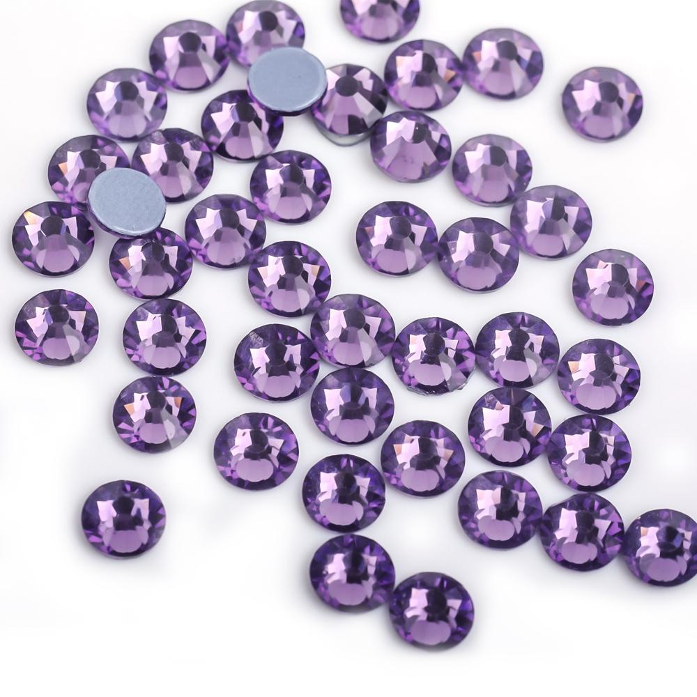 SS6-SS30 40 Farben Crystal AB Better DMC Hot Fix Strasssteine, Glas-Strasssteine zum Aufbügeln, zum Nähen und für Stoffdekorationen