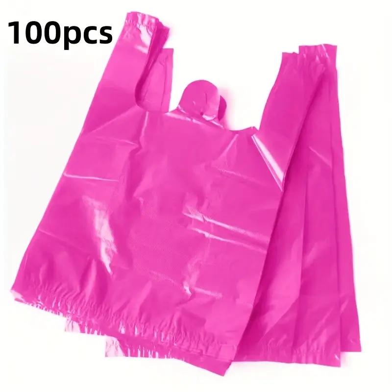 100/200 Stück Große Verdickte Multifunktionale Supermarkt-Einkaufstüten, Westentüten, Einwegtüten, Plastiktüten