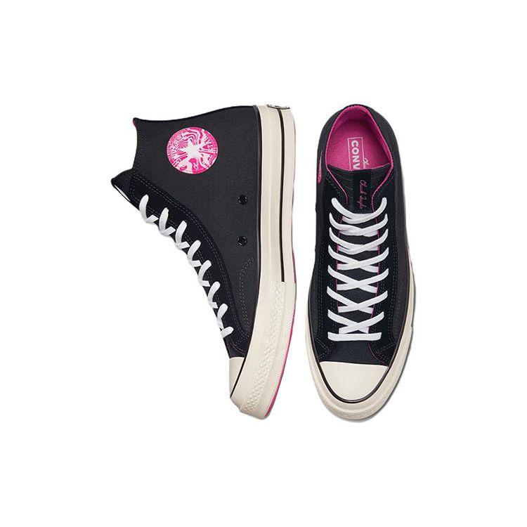 Converse Chuck 70 Trendy Lightweight Durable High-Top Canvas Shoes Unisex Sneakers Black Pink A00743C