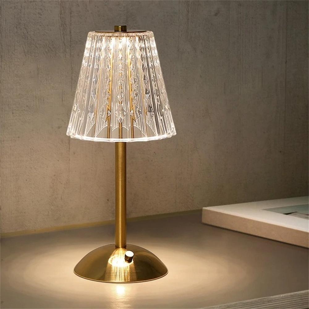 

USB Rechargeable LED Table Lamp Touch Sensor Desktop Night Light For Bar Hotel Restaurant Bedroom Atmosphere Room Decor Lighting