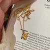 S925 Sterling Silver Luxury French Brushed Pumpkin Gourd Necklace - Diamond-Set Clavicle Chain for Women