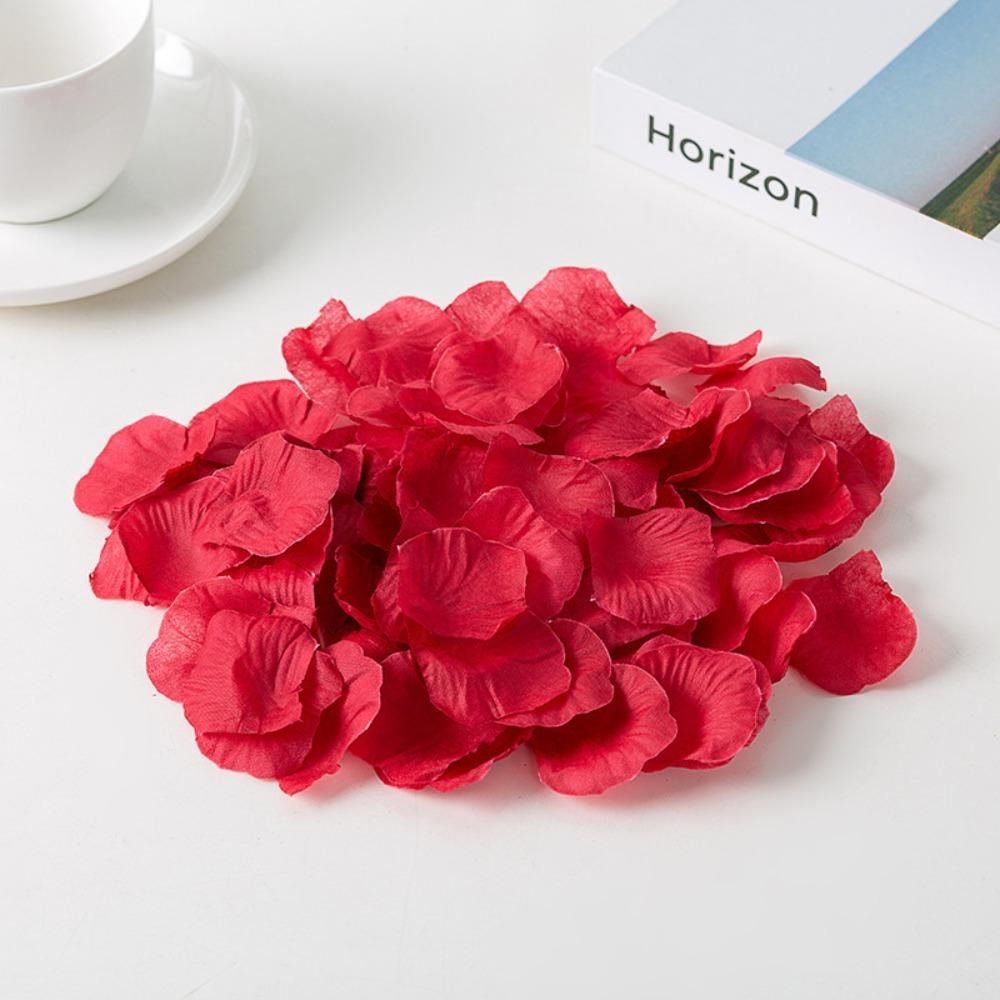 Simulation Rose Petal Wedding Room Arrangement Non-woven Petal T-table Sprinkling Flowers KTV Stage Marriage Proposal Props
