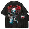 Vintage Washed Cotton T-Shirt Devil May Cry Dante Character Graphic Tee Men Women Loose Streetwear Game Casual Short Sleeve Tops