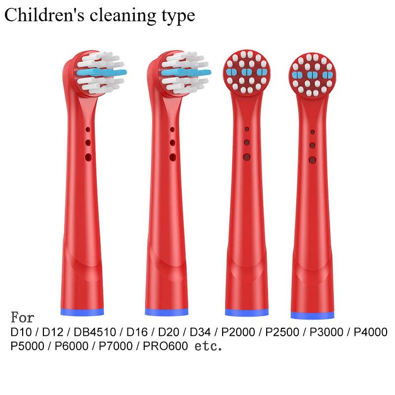 4 buc. capete de perie de schimb pentru periuța de dinți electrică universală Oral-B Fit Advance Power/Pro Health Vitality Precision Clean