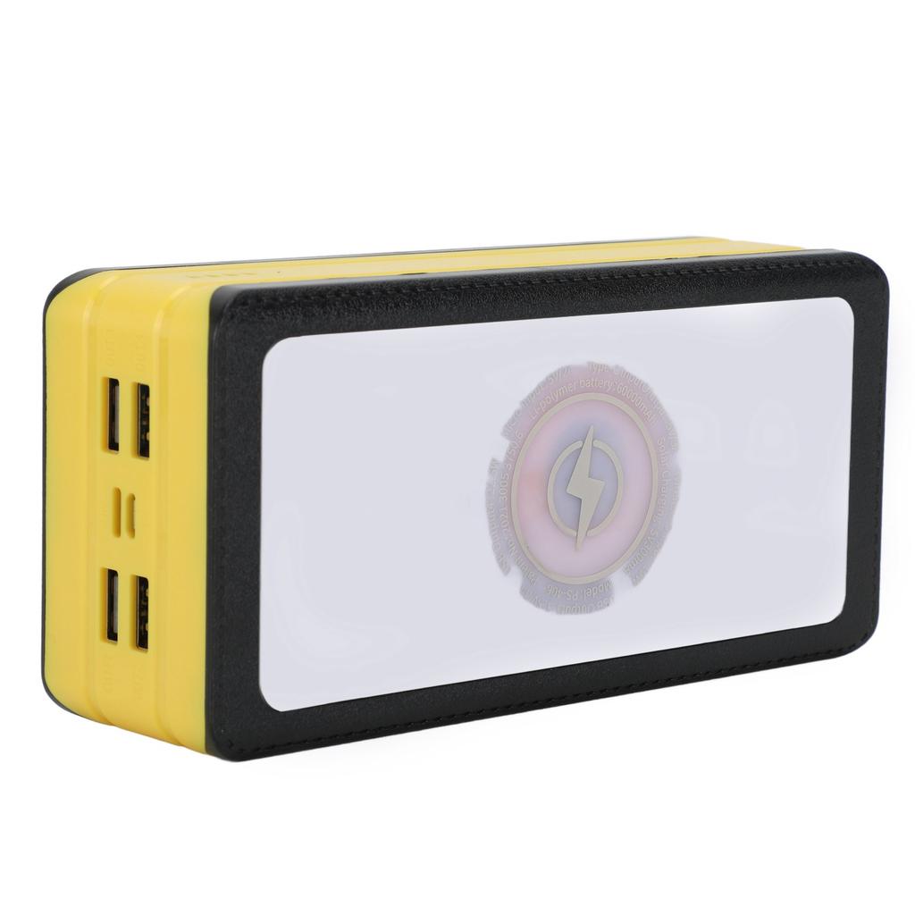Solar Power Bank 60000mAh 66 LEDs 4 USB Ports Portable Solar Charger Power Bank for Outdoor Camping