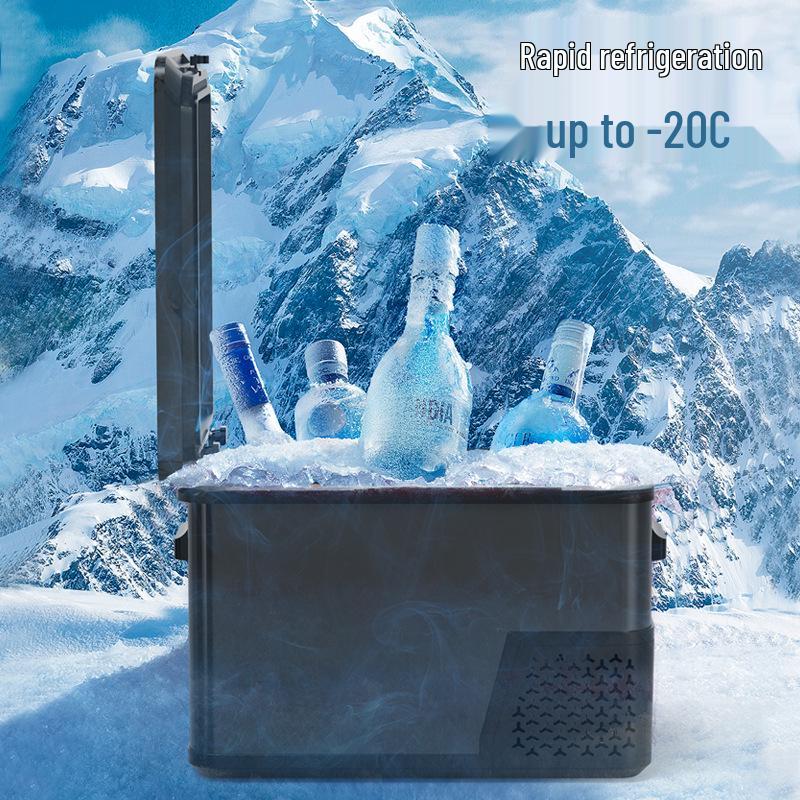 Daipan 30L Dual-Use Vehicle Refrigerator with Universal 12V/24V Compressor for Trucks, Cars, and Home Use