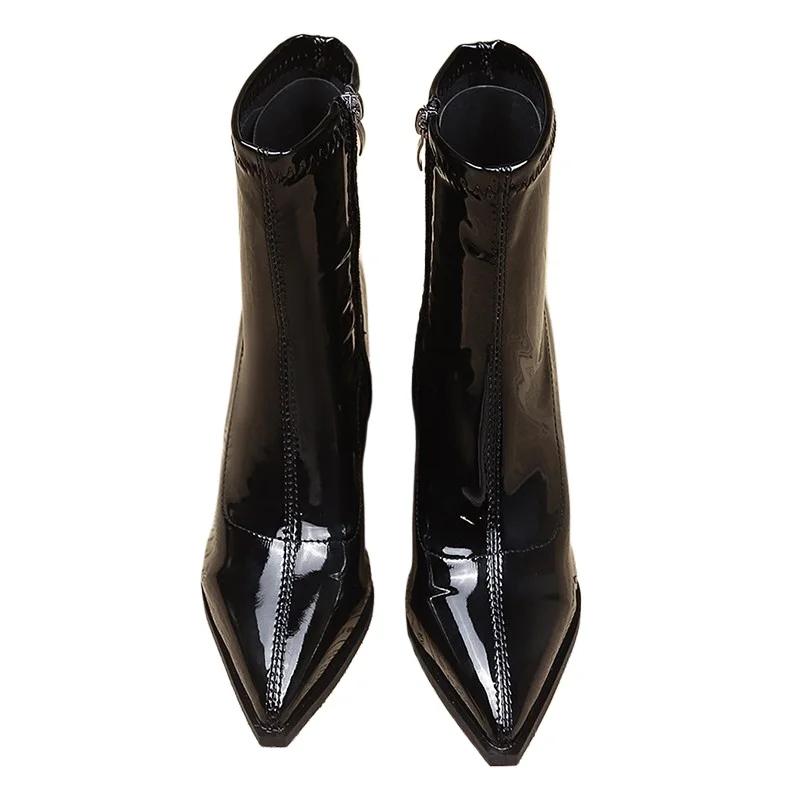 Fashion Ladies Shoes 2025 Hot Sale Back Zipper Women's Boots Fashion Pointed Toe Office and Career Plus Size Best Seller Mid-Calf Boots