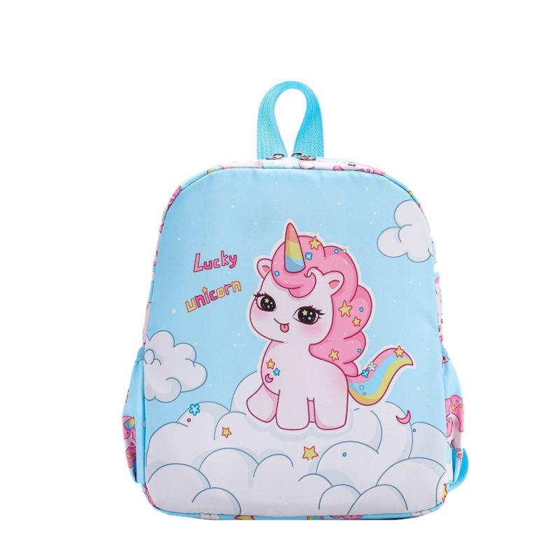 Kindergarten Small And Medium Class Baby Schoolbag Cartoon Cute Pony Boys And Girls Backpack Foreign Style Printing Children'S Backpack