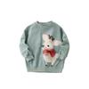 Girls' Autumn Sweatshirt 2025 New Children's Grass Green Snowflake Deer Long-Sleeve T-Shirt Girl Foreign Trade Cartoon Top 3