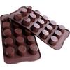 Webake Candy Molds Silicone Chocolate Molds, Baking Mold for Jello, Keto Fat Bombs and Peanut Butter Cup, Pack of 2