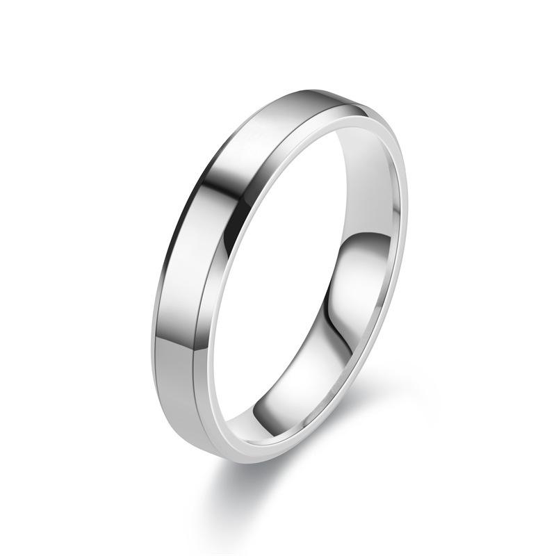 

Women s Titanium Steel Double Bevel Ring - Simple, Bright Surface Jewelry Size 5
