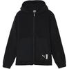 Lamb's Wool Zipper Hooded Jacket Black Men's 586607-01