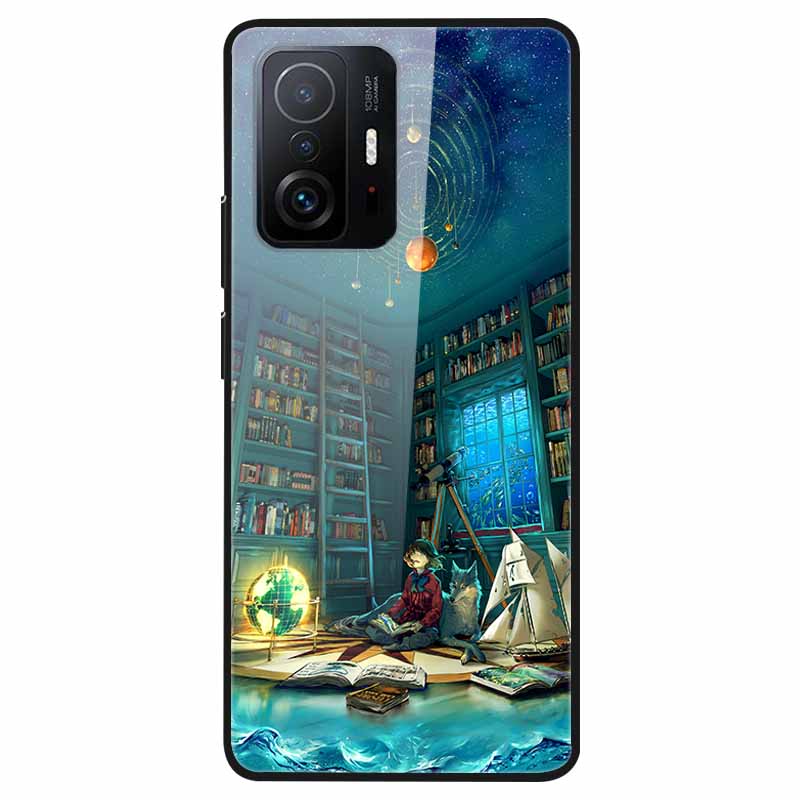 Luxury Case for Xiaomi Mi 11T Pro Cover Tempered Glass Cover for Xiaomi 11T 11 T Pro Phone Case for Xiaomi 11TPro Fundas 2021