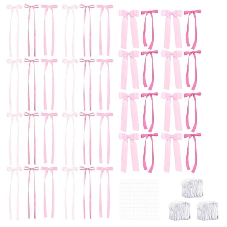 Multipurpose Silk Bowknot 25x9cm For Wall Window Display Birthday Celebration Wedding Backdrop Decoration Making Wreath