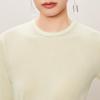 LESS 2024 Fall Slim-Fit Round Neck Long Sleeve T-Shirt