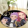1pc KPop Demon Hunters13 Design Printed Area Round Carpet for Bedroom Living Room Home Decor Rugs Mat Non Slip Mat Rug for Bedside