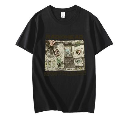 Nytt Radiohead-tryck sommar T-shirt för män/kvinnor Fritidskläder Kortärmad bomull T-shirt Modetröja Streetwear Trend Unisex-kläder