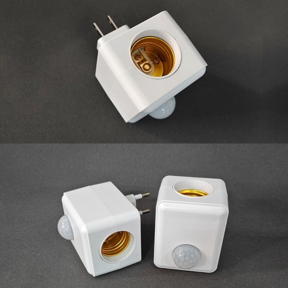 Home E27 Screw Cap Socket Wall Plug Human Induction Light Bulb Holder with Motion Sensor Smart Time-delay LED Lamp Base