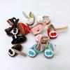 3.8*2.3cm 10cm Cotton Doll Shoes Small Plush Toy Accessories Princess Leather Shoes  for 17cm Dolls