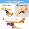 LED Airplane Toys, 13.8 IN Large Foam Glider Catapult Plane Outdoor Sport Flying Toy For Kids