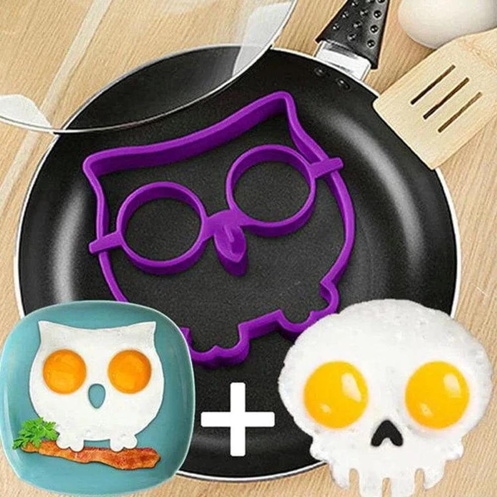 Breakfast Omelette Mold Silicone Egg Pancake Ring Shaper Cooking Tool DIY Kitchen Accessories Gadget Plastic Egg Separator