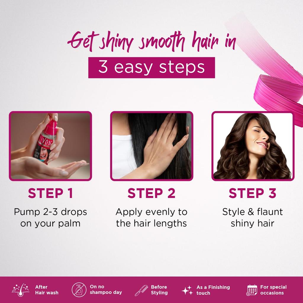 Livon Hair Serum For Dry & Frizzy Hair 200ml Pack Of 1 | Smooth Shine & Damage Protection