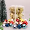 12pcs/box Christmas Tree Decoration Hanging Ball Gold Silver Red Green Decorate Festival Ornaments For Christmas Home Decoration