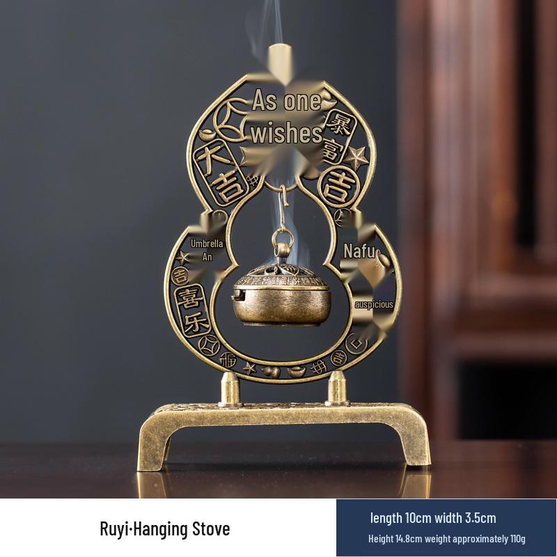 Creative Crane Lotus Hanging Incense Burner - Zen Tea Ceremony Home Decor.