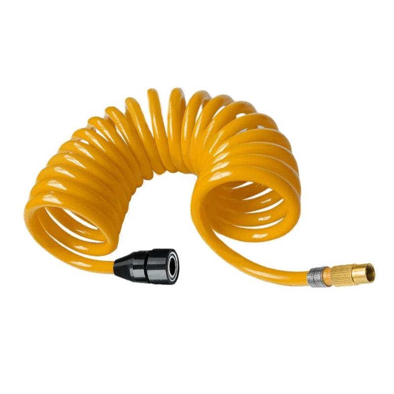 Tire Inflation Hose 9.8ft/16ft Extension Tube Universal Tire Air Compressor Hose Flexible Recoil Air Inflator Connector