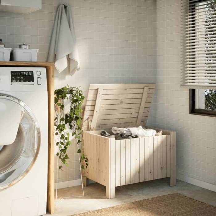 VidaXL Boîte de rangement avec couvercle RANA bois massif de pin, boîte à couverture, coffre de rangement, boîte de 4002329