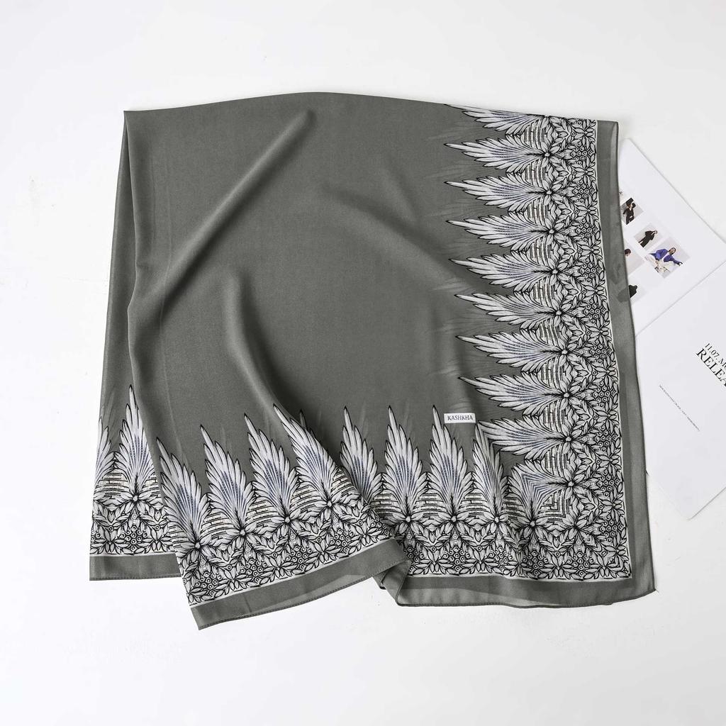 Novo Lenço Quadrado Protetor Solar Lenço de Seda Estampado Lenço Fino Lenço