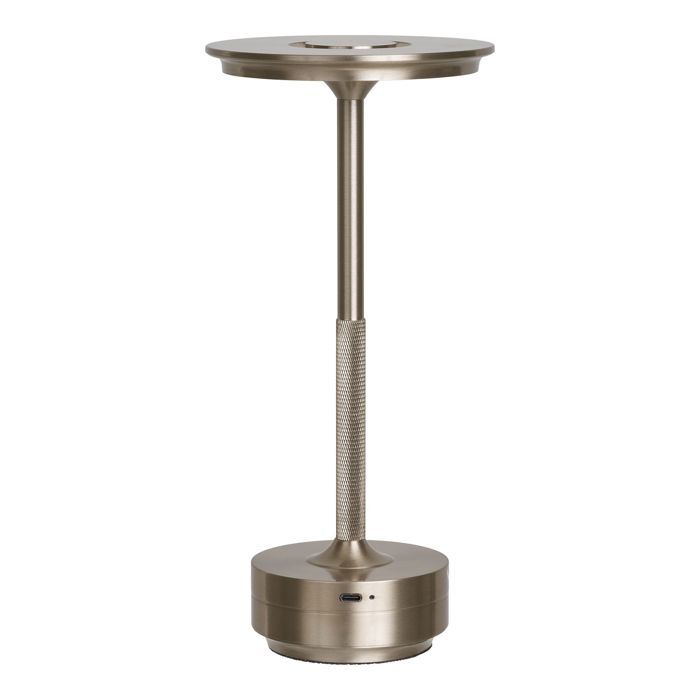 Lampe de table - EBUY24 - Lyneham - LED rechargeable - Aluminium - Argenté