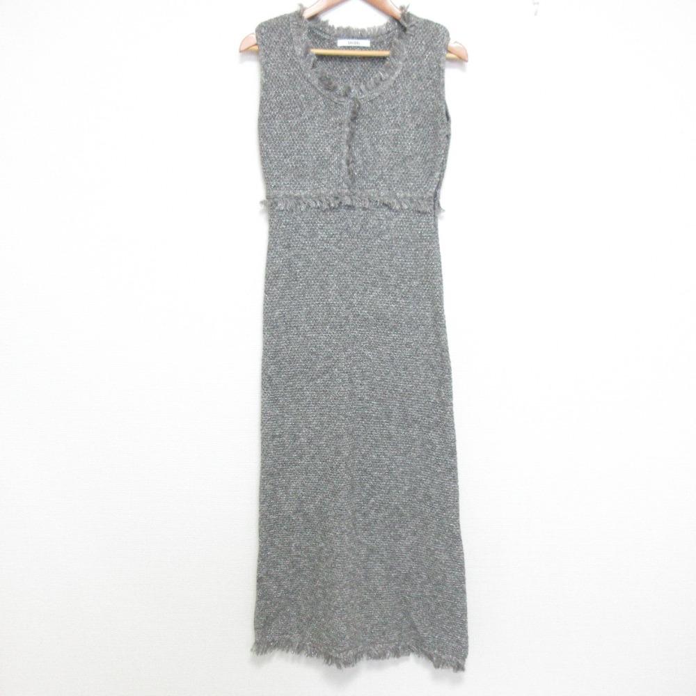 [Used] Like new 25SS SNIDEL Summer Tweed Knit Dress SWNO251097 Size 0 Mixed Gray Women s Luxs Brand Used Clothing Luxe