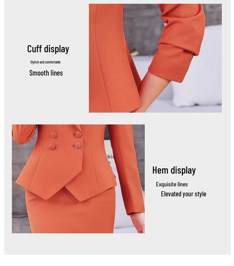 Elegant Pink Professional Women's Suit - Stylish Two-Piece Set for an Age-Defying, High-End Look