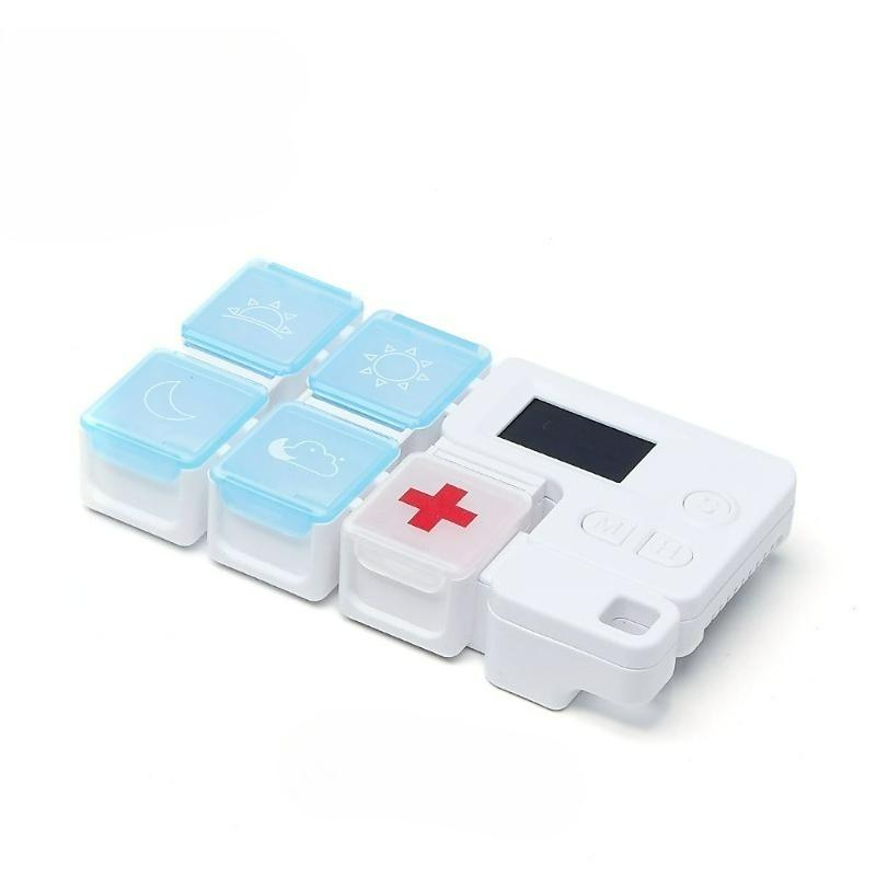 Pill Organizer with Medicine Reminder Alarm Weekly Large Capacity Vitamin Box Organizer AM PM Daily Travel Medication Box