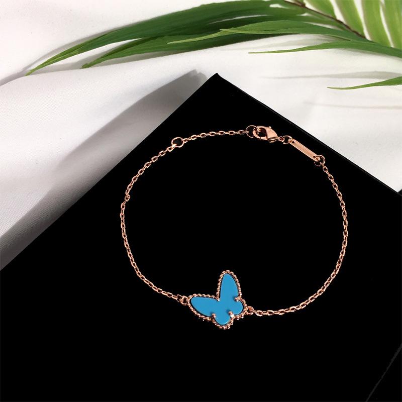 Pulseira Simples Estilo Frio INS Borboleta: Design Suave e Fresco Japonês e Coreano com Carcaça Branca para Mulheres