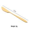 Ruhan Golden Leaf Stainless Steel Dessert Fork Set