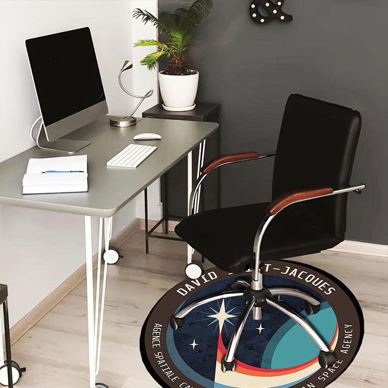 

1pc Canadian Space Agency Mission Patch Round carpet, Made of Polyester,Perfect for Decorating Office Chairs, Living Rooms,Vibrant Decorative Rug 80cm