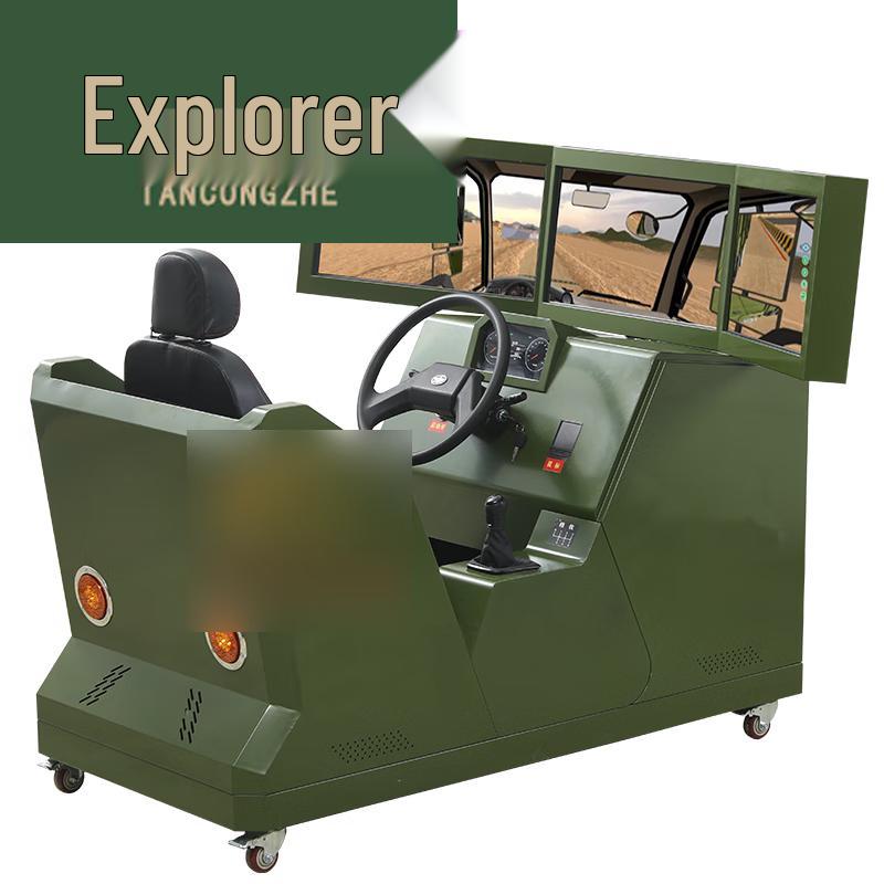 Static Single-Seat Car Driving Simulator with Three Screens