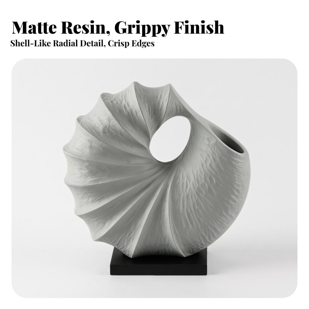 Vase mit rechteckiger Basis, modern, rund, matt für den Eingangsbereich