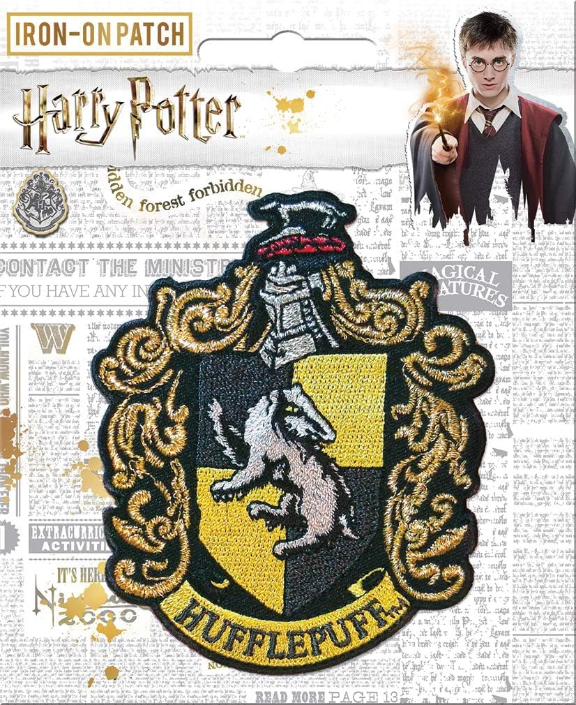 PHOENIX IKKI Harry Potter Hogwarts Wappen Hogwarts Schule für Hexerei und Zauberei Stoff Bestickter Aufnäher Abzeichen Wappen Applikation 5 Stück