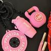 Fitness Keychain Weightlifting Fitness Equipment Charm with Keyring Weight Plate Dumbbell Key Chain Bag Backpack Charm Gift for Gym Enthusiasts