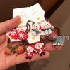 Korean Style Cute Cartoon Christmas Knotted Hair Tie for Girls