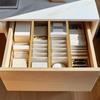 VaeFae Bamboo Drawer Adjustable Clothes Drawer Expandable Separator for Storage Divider, Organizer, (42.2-55.2cm) Bedroom/Bathroom/Kitchen/Office