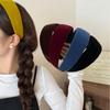 Gentle Velvet High Crown Headband for Women - Fashionable, Comfortable Fit, Face-Slimming Effect, 2025 Autumn/Winter Collection.